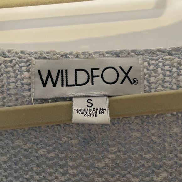 Wildfox Cropped Baby Blue Star Sweater Size S - Picture 3 of 4
